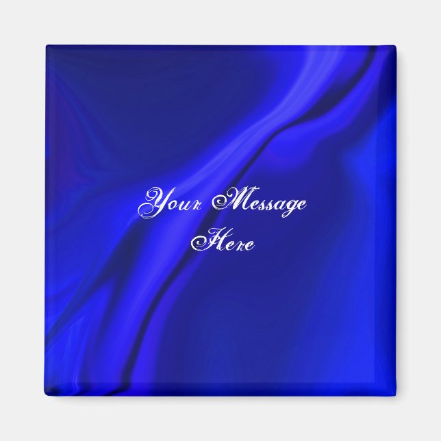 Imán de diseño azul suave (Frente)