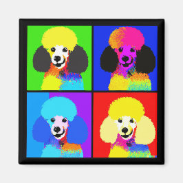 Imán de diseño de canapés de arte pop.