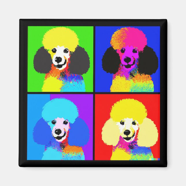 Imán de diseño de canapés de arte pop. (Frente)
