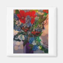 Imán de diseño de flores