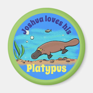 Imán de diseño de personalizado de platypus cúcido