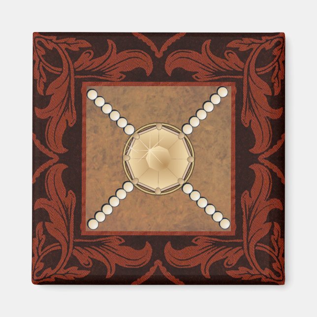 Imán de diseño de Topaz y Pearl (Frente)