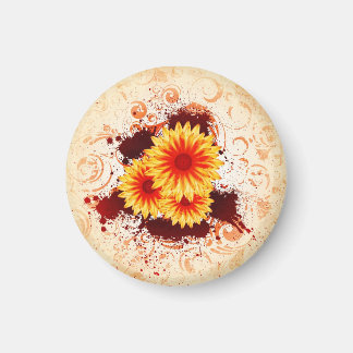 imán de diseño floral