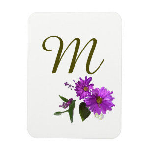 Imán de diseño Purple Daisies