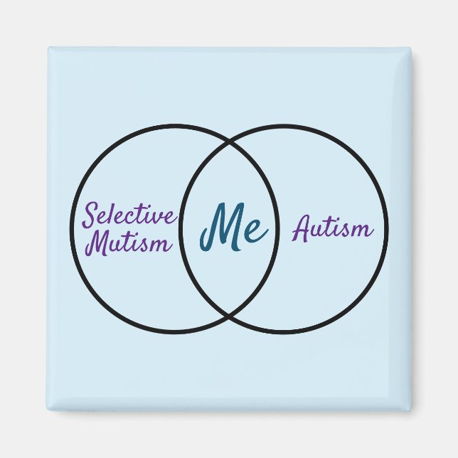 Imán de doble diagnóstico de diagrama de Venn (Frente)