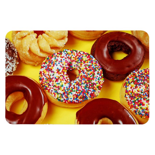 Imán de donuts frescos deliciosos (Horizontal)