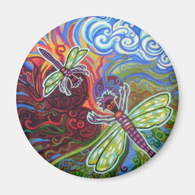 Imán de dos Dragonflies (Frente)