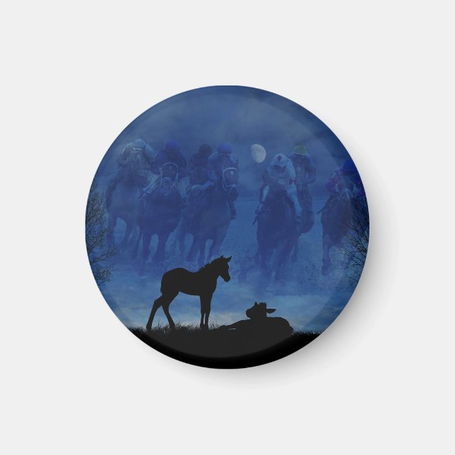 Imán De Dos Toroughbred Racehorse Foals (Frente)