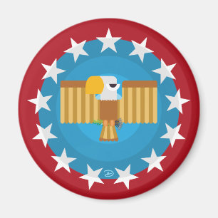Imán de Eagle de la libertad (rojo) -