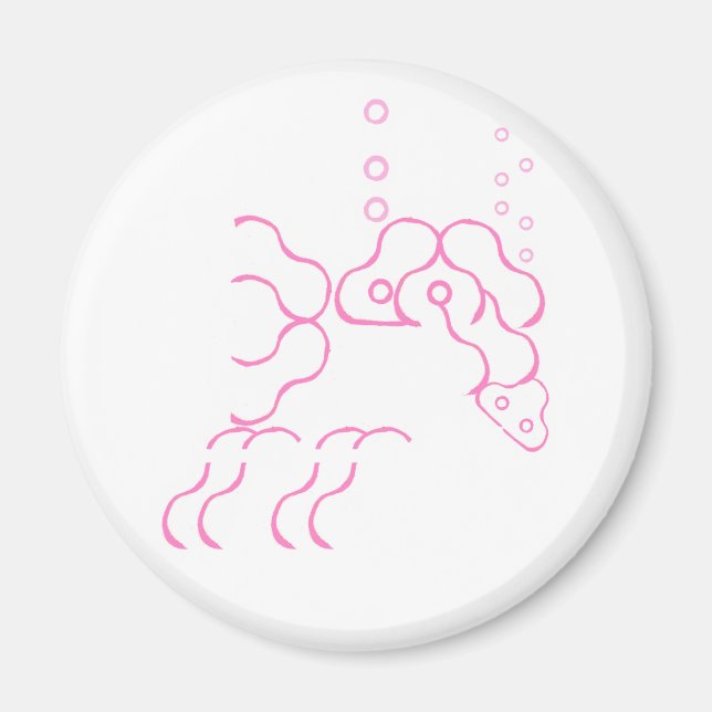 Imán de elefantes rosados y borrachos (Frente)