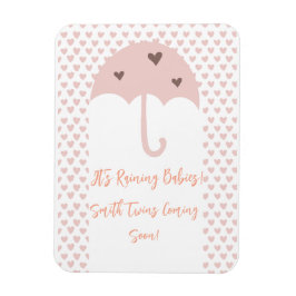 Imán de embarazo de gemelos lloviendo