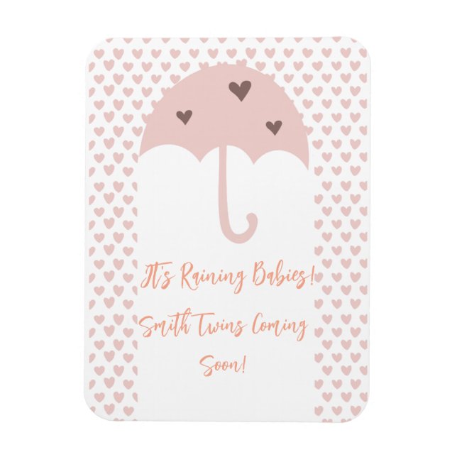 Imán de embarazo de gemelos Llueve (Vertical)