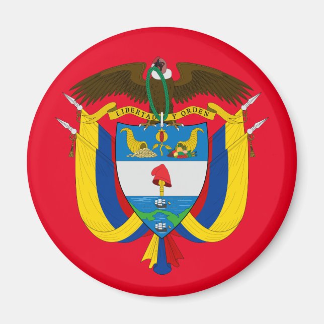 imán de emblema de colombia (Frente)