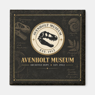 Imán de Emblema de Fósil Antiguo del Museo Avenhol