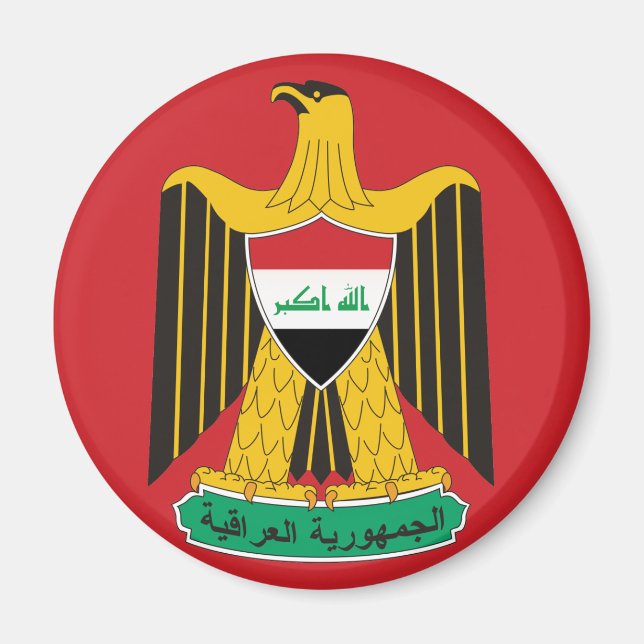 imán de emblema de iraq (Frente)