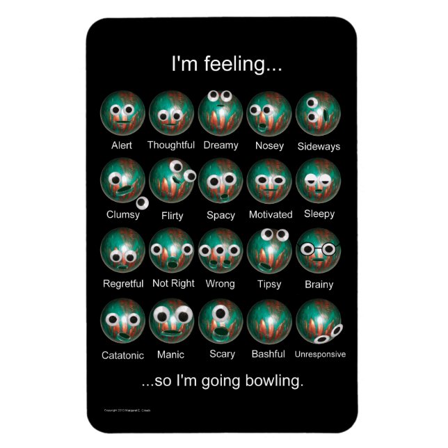 imán de emociones de bolos (Vertical)