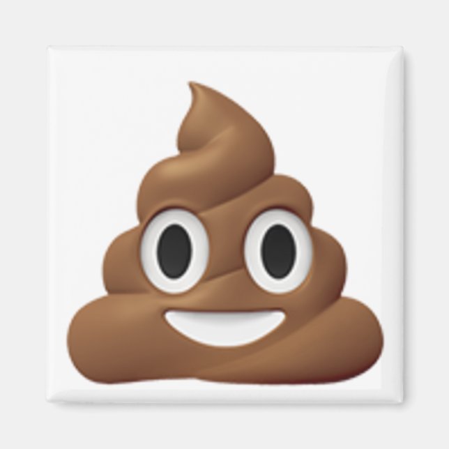 Imán de emoji de poop (Frente)
