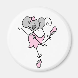Imán de encargo de la bailarina del ratón