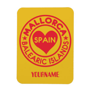 Imán de encargo del monograma de Mallorca España