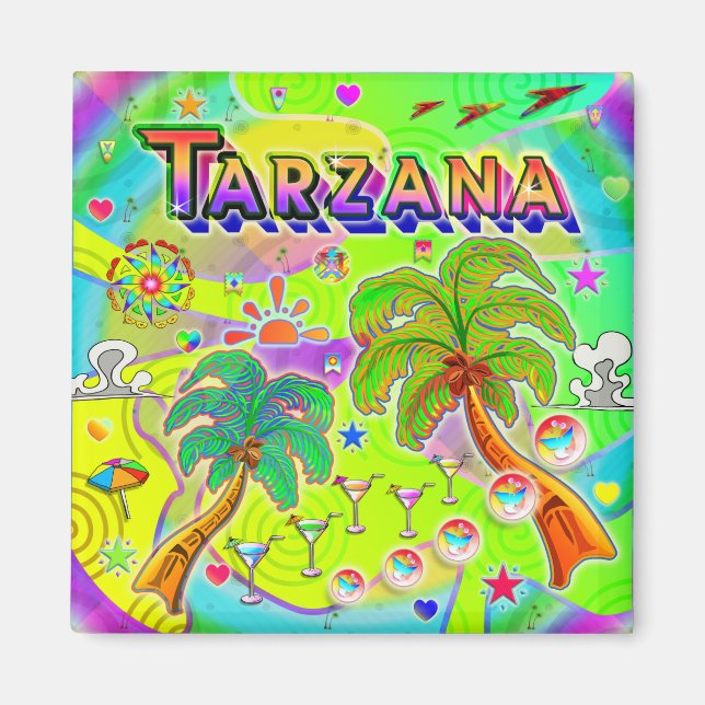 Imán de enfoque mental de Tarzana (Frente)