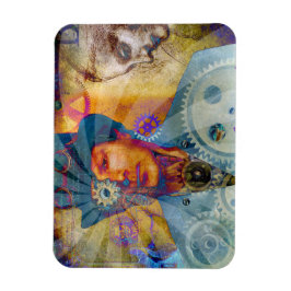 Imán de engranajes psicodélicos Steampunk