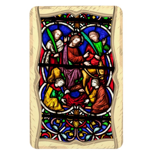Imán de escena bíblica multicolor (Vertical)