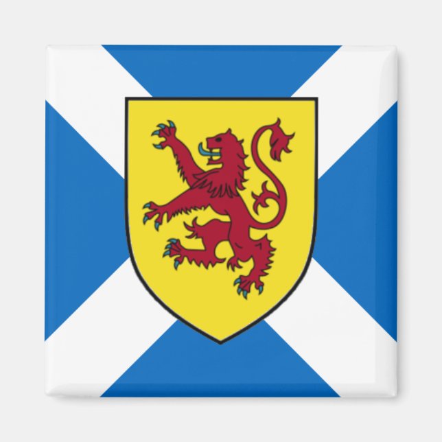 Imán de Escocia - cruz y león (Frente)