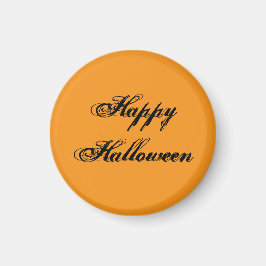 Imán de escritura a mano de Feliz Halloween (Naran