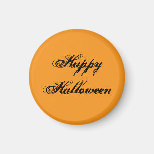 Imán de escritura a mano de Feliz Halloween (Naran