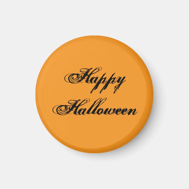 Imán de escritura a mano de Feliz Halloween (Naran (Frente)