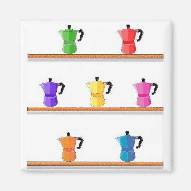 Imán de espresso arco iris 15 (Frente)