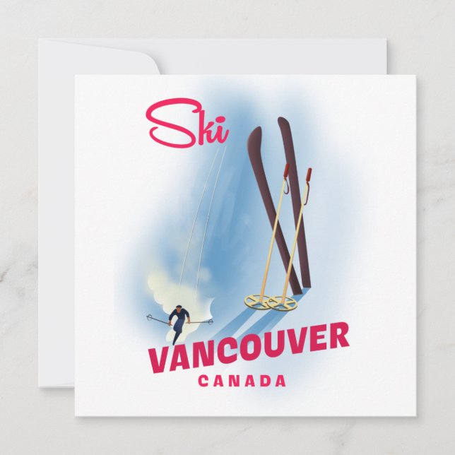 Imán de esquí Vancouver Canadá (Anverso)