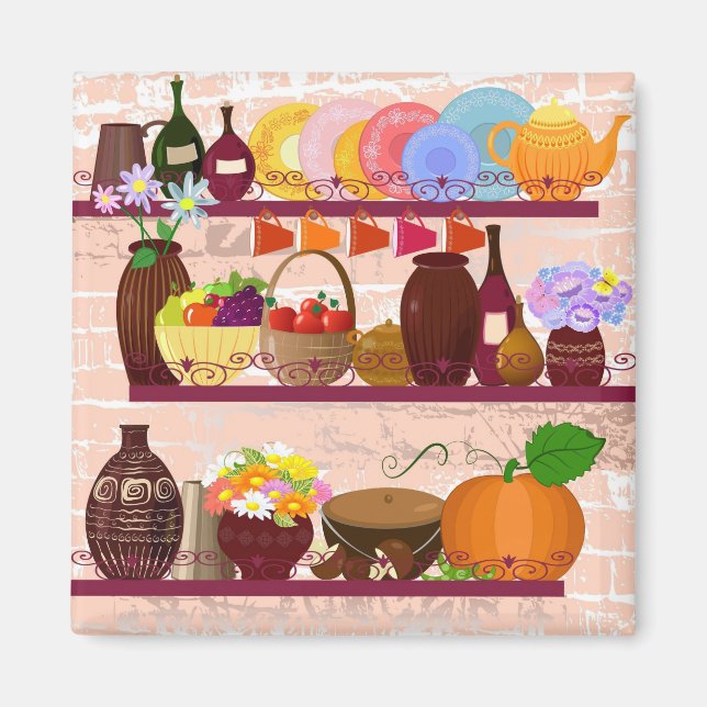 imán de estanterías de cocina (Frente)