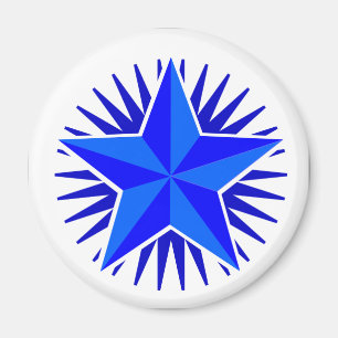 Imán de estrella azul
