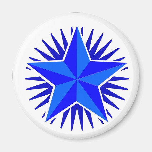 Imán de estrella azul (Frente)