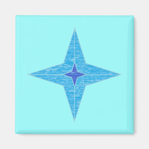 Imán de estrella azul