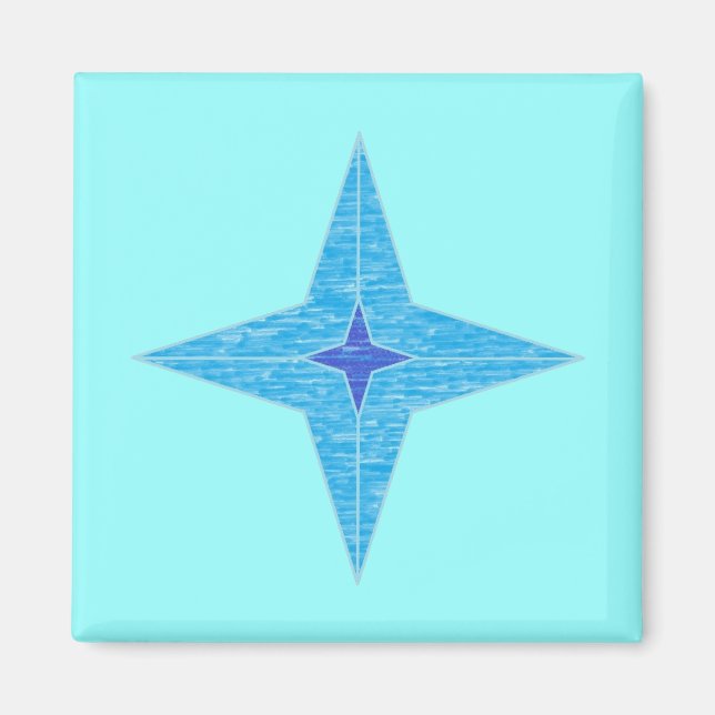 Imán de estrella azul (Frente)