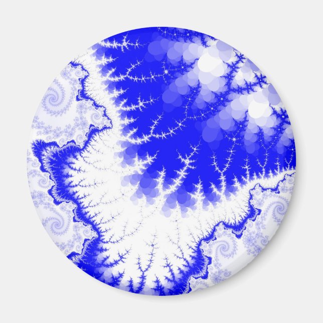 Imán de Estrella con Plumas Azules (Frente)