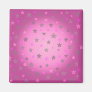 Imán de estrellas rosas y grises