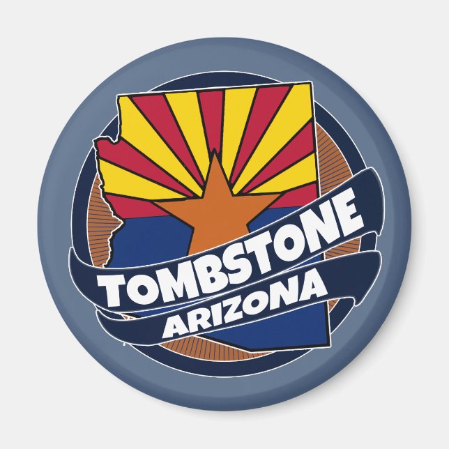 Imán de explosión de la bandera de Arizona de Tomb (Frente)