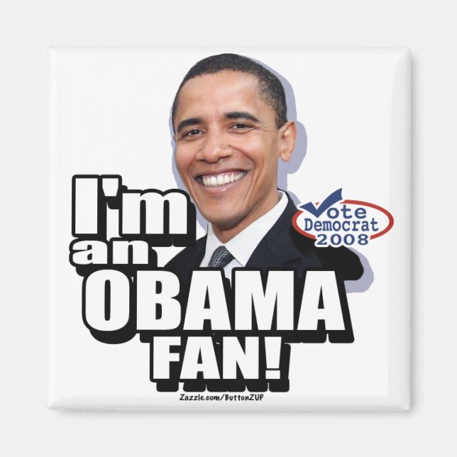 Imán de fans de Obama (Frente)