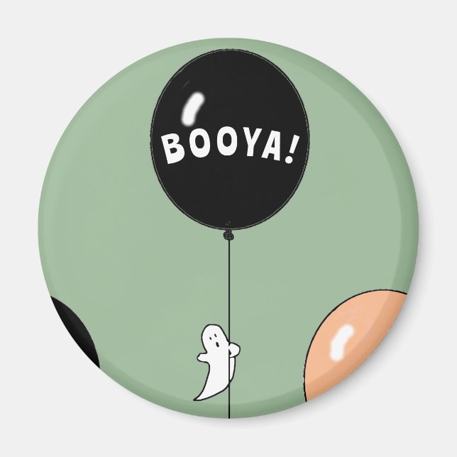 Imán de fantasma de cumpleaños de Halloween lindo (Frente)