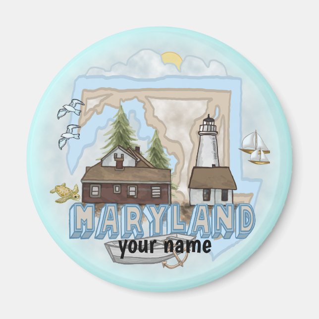 Imán de faro de Maryland  (Frente)