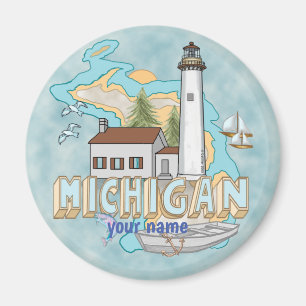 imán de faro de Michigan