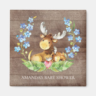 Imán de Favor de Baby Shower de Moose