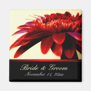 Imán de Favor de Boda Flor de la Pasión Roja