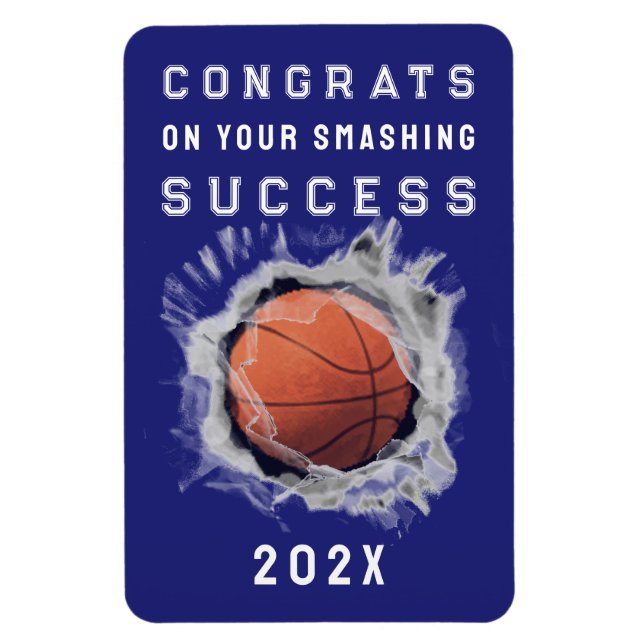 Imán de Felicitación de Baloncesto Senior 2026 (Vertical)