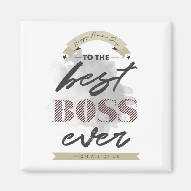 Imán de Feliz Día del Jefe (Frente)