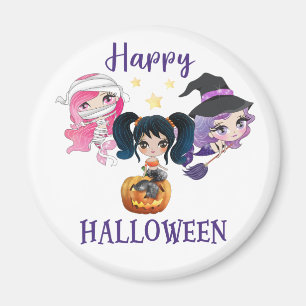 Imán de Feliz Halloween niña sirena espeluznante i