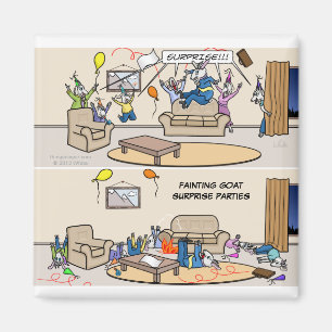 Imán de Fiestas de sorpresa de cabra desmayados